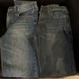 2 pair PacSun Bullhead jeans slim fit 32x34